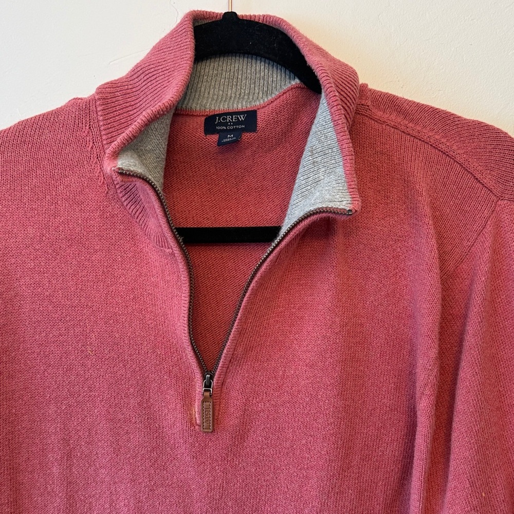 J. Crew Men's Zip-Up Sweater in Red